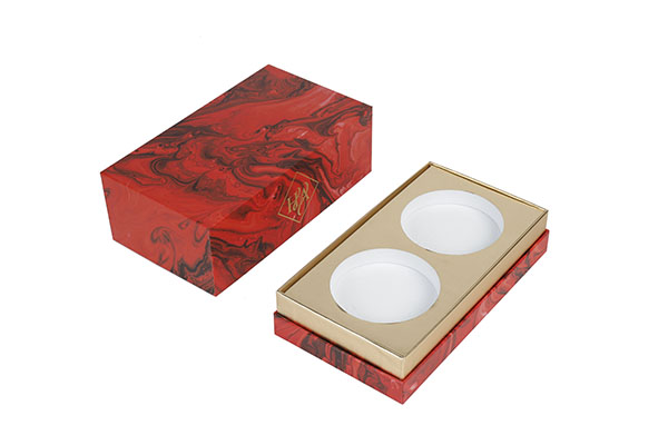 Luxury cardboard paper custom 2 perfume bottle packaging boxes with lid