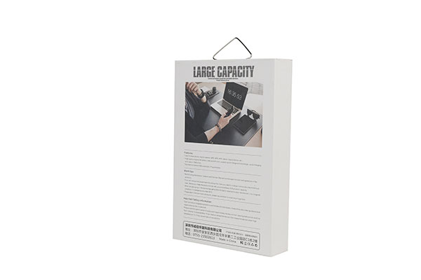 High quality white paper retial cell phone charging packaging box with pvc window