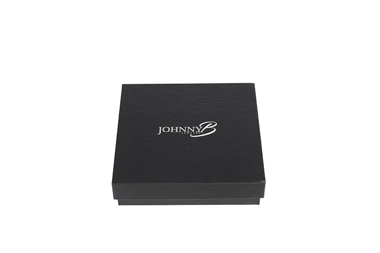 Luxury paper cardboard square black textured gift box jewelry packaging box