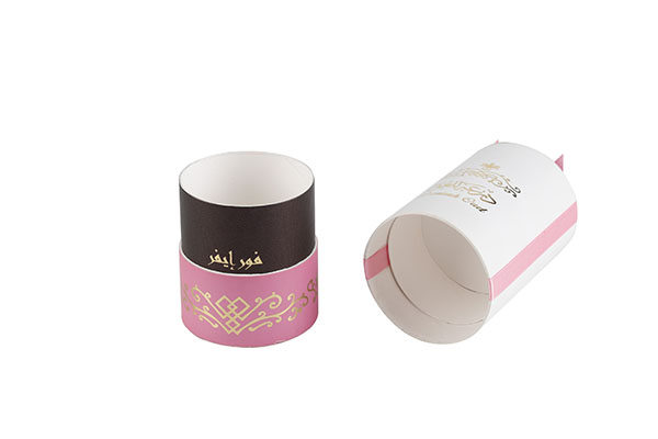 Wholesale custom round paper tube perfume box luxury gift packaging