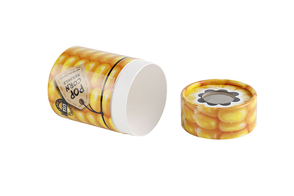 Food grade cardboard paper round tube box custom printed popcorn packaging box