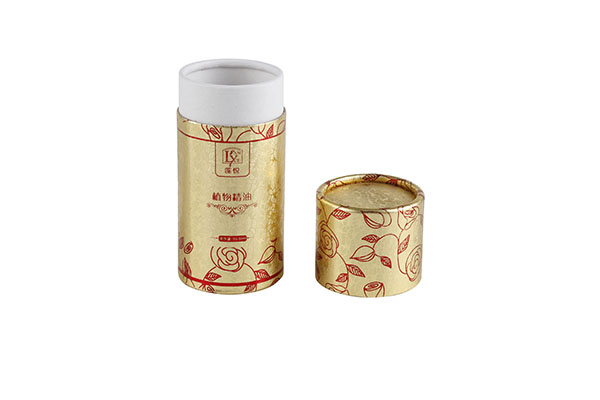 Small cardboard cylinder hair body product paper tube box essential oil packaging box