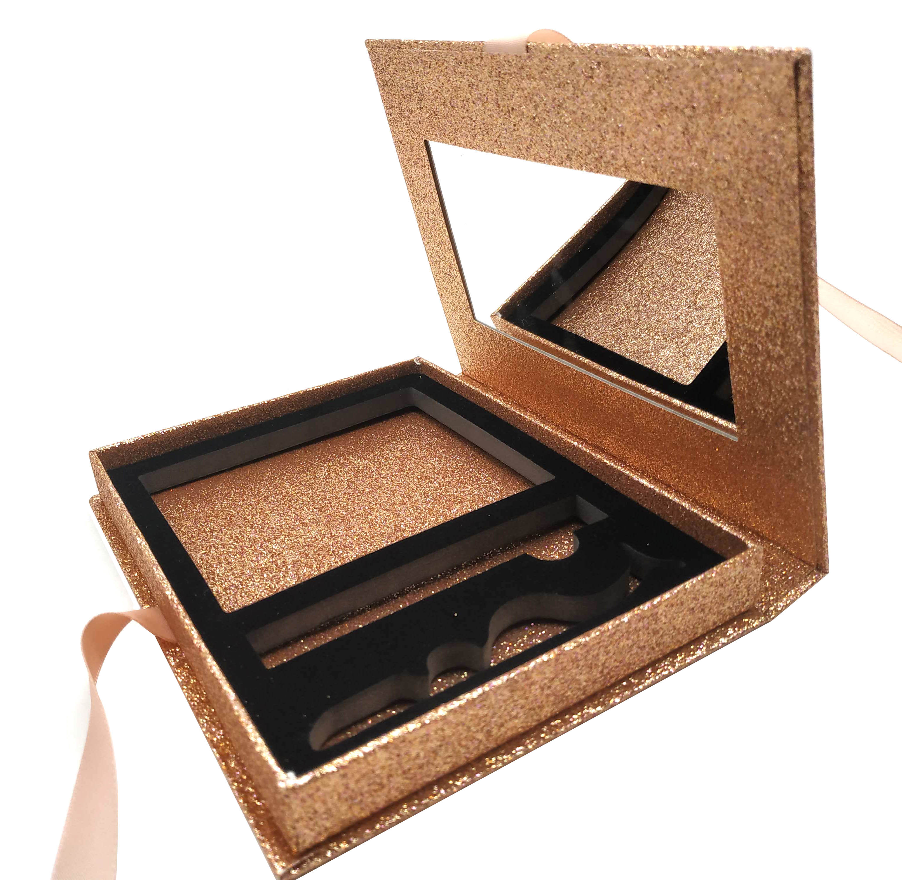The manufacturer directly wholesales delicate print eyelash boxes