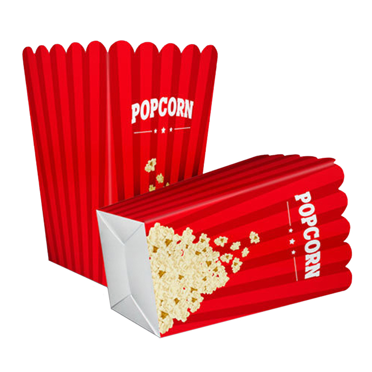 Factory direct wholesale can be customized color LOGO pattern of popcorn packaging paper bags packag