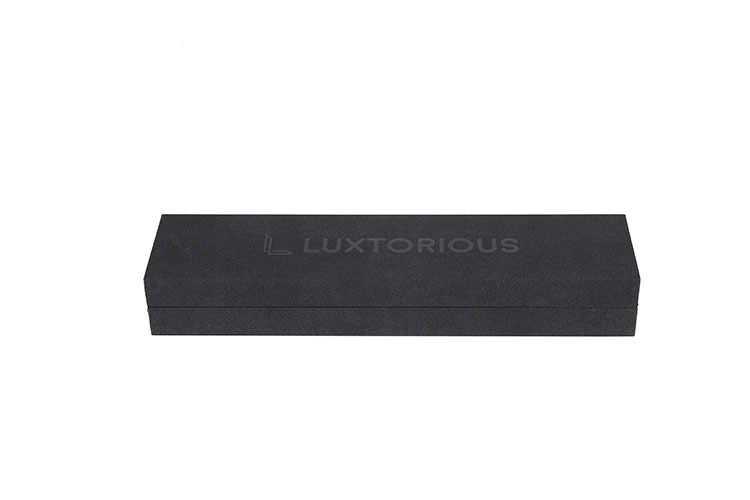Luxury Custom Logo Cardboard Paper Watch Box Flip Black Long Watch Packaging Box(图4)