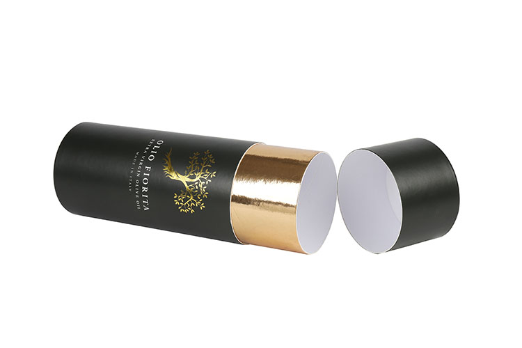Luxury cardboard black cylinder tube packaging olive oil bottle gift box(图4)