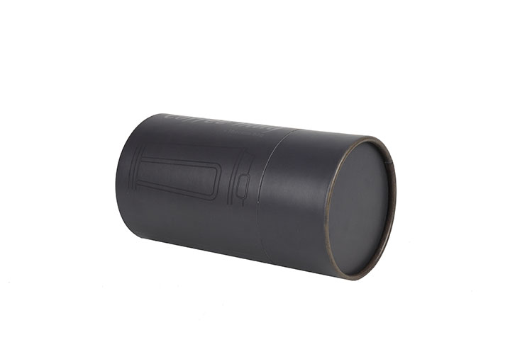 Luxury black cardboard round packaging box cylinder packing paper tube for cosmetics(图2)