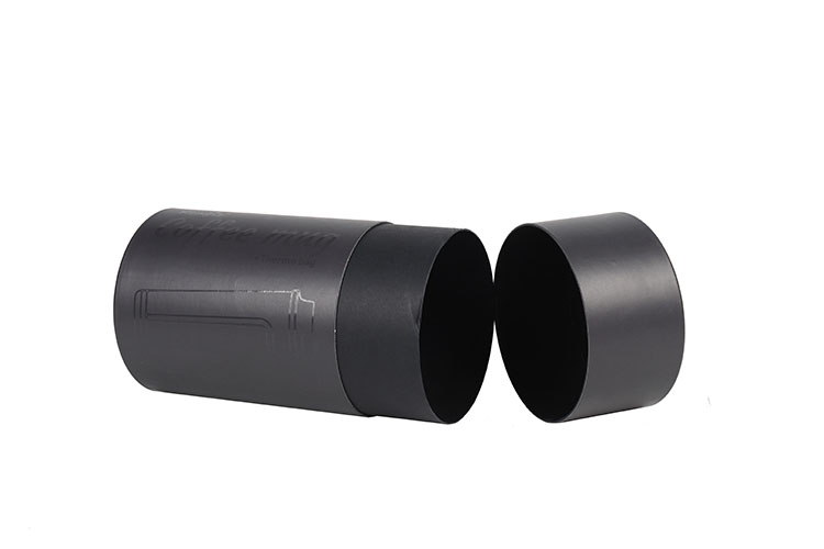 Luxury black cardboard round packaging box cylinder packing paper tube for cosmetics(图4)