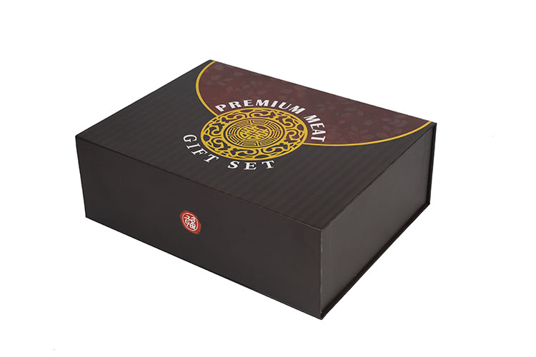 Elegant big black paper box rigid cardboard box custom gift box magnetic with insert divider(图3)