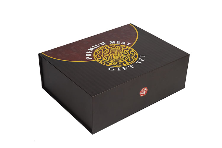 Elegant big black paper box rigid cardboard box custom gift box magnetic with insert divider(图4)