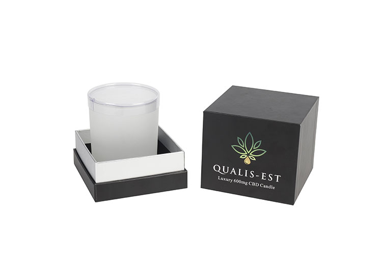 China Wholesale Custom Cardboard Black Perfume Packaging Glass Scented Candle Gift Box(图1)