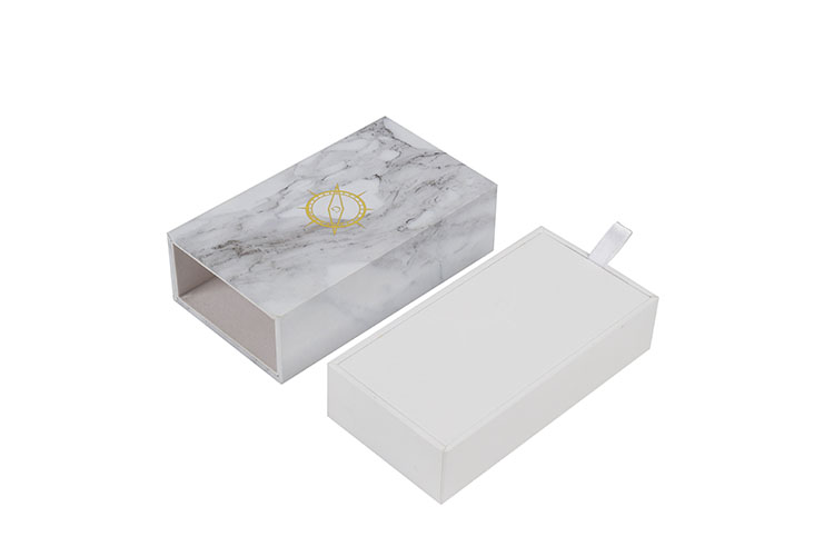 Luxury rigid paper slide drawer gift packaging box white custom perfume bottle box(图4)