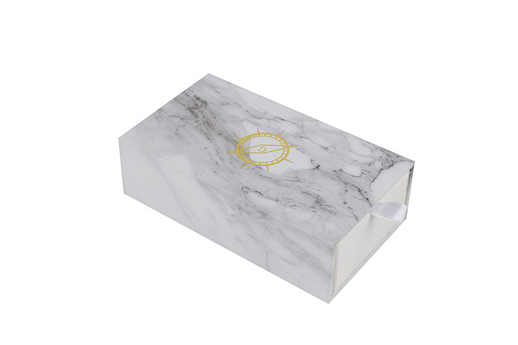 Luxury rigid paper slide drawer gift packaging box white custom perfume bottle box(图3)