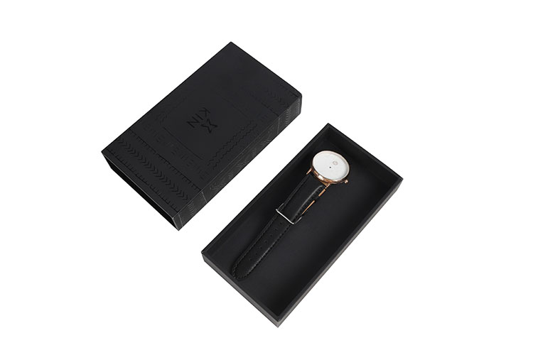 Luxury custom logo sliding packaging paper cardboard watch gift box with drawer(图3)