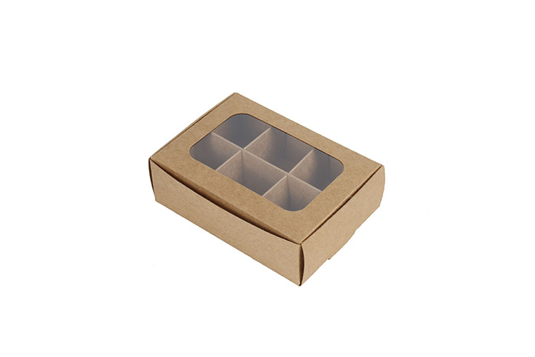 Small One Piece Folding Kraft Product Packaging Box With Dividers(图2)