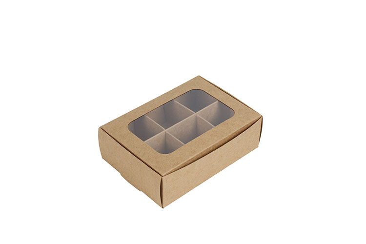 Small One Piece Folding Kraft Product Packaging Box With Dividers(图3)