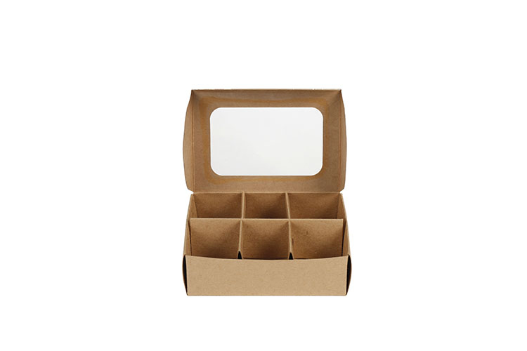 Small One Piece Folding Kraft Product Packaging Box With Dividers(图5)