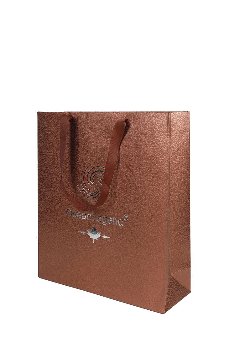 Wholesale custom luxury paper bag with ribbon handle(图2)