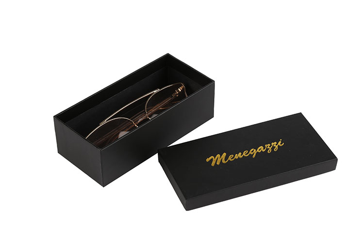 High Quality Black Paper Cardboard Lid Gift Box Luxury Custom Sunglasses Packaging Boxes(图3)