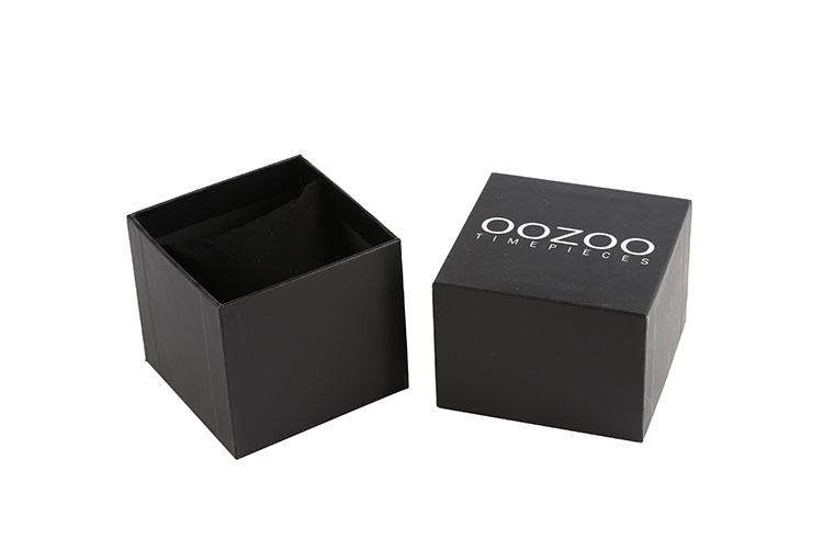 Small Custom Black Paper Box Cardboard 2 Piece Gift Box With Lid(图3)