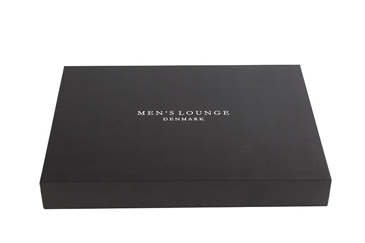 Lid And Base Rigid Cardboard Black Clothing Gift Packaging Box Custom T Shirt Box(图5)