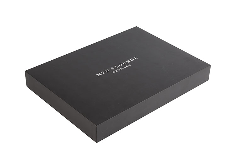 Lid And Base Rigid Cardboard Black Clothing Gift Packaging Box Custom T Shirt Box(图6)