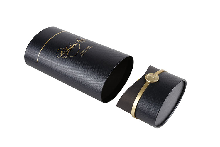 Luxury paper cardboard elliptical black wine glass box gift packaging(图6)