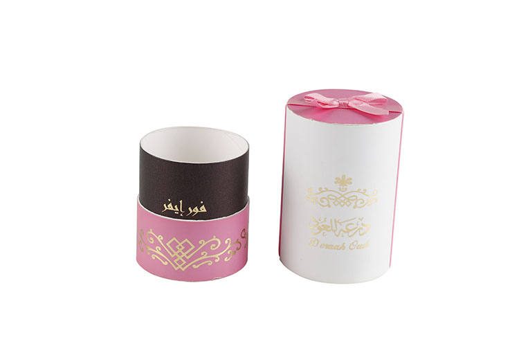 Wholesale custom round paper tube perfume box luxury gift packaging(图2)