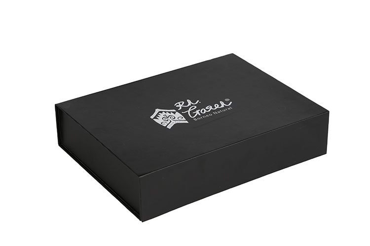 Custom Printed Luxury Paper Cardboard Folding Boxes Design Your Logo Packaging Black Magnetic Box(图3)