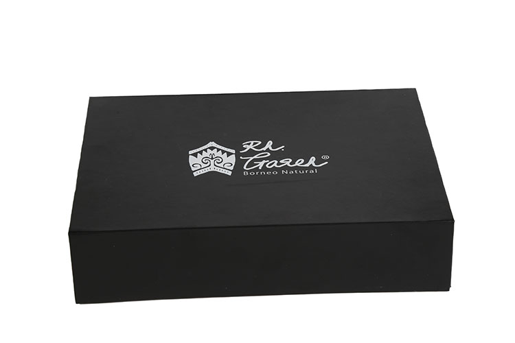 Custom Printed Luxury Paper Cardboard Folding Boxes Design Your Logo Packaging Black Magnetic Box(图1)