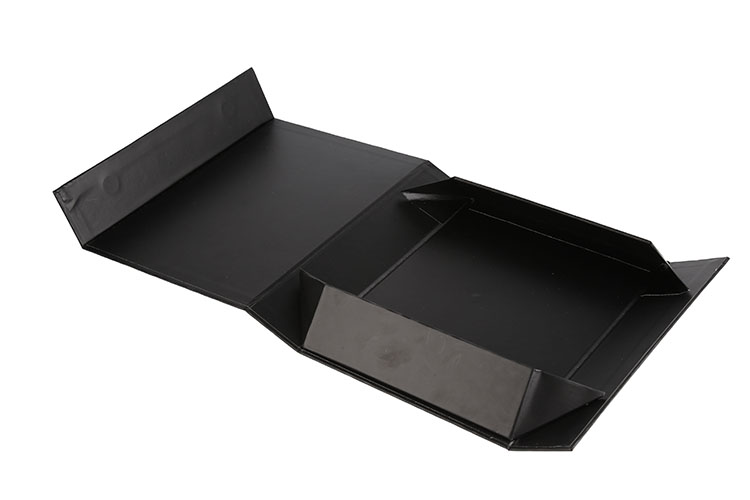 Custom Printed Luxury Paper Cardboard Folding Boxes Design Your Logo Packaging Black Magnetic Box(图4)