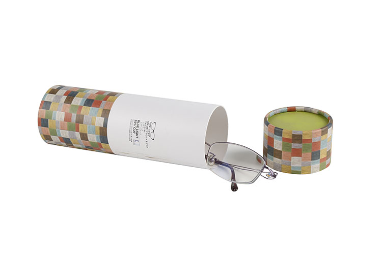 Wholesale fashion luxury paper cardboard tube cylinder box eye glasses packaging box(图7)
