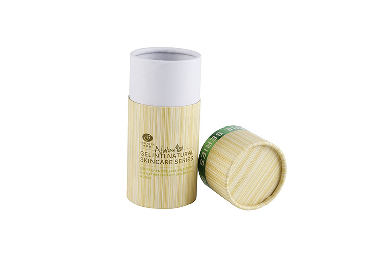 Natural printed bamboo small skincare cosmetics cardboard tube packaging(图3)