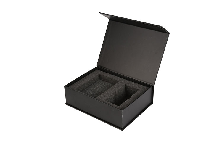 Elegant Magnetic Black Cardboard Box Custom Logo With Insert EVA Foam Gift Boxes(图3)