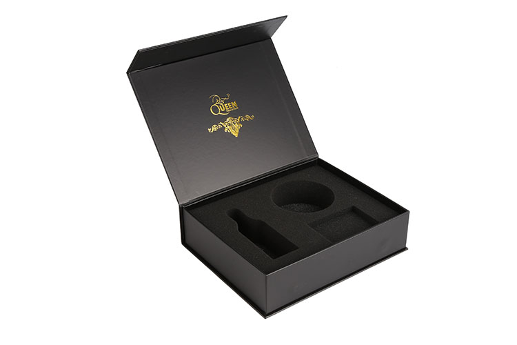 Elegant Magnetic Black Cardboard Box Custom Logo With Insert EVA Foam Gift Boxes(图7)