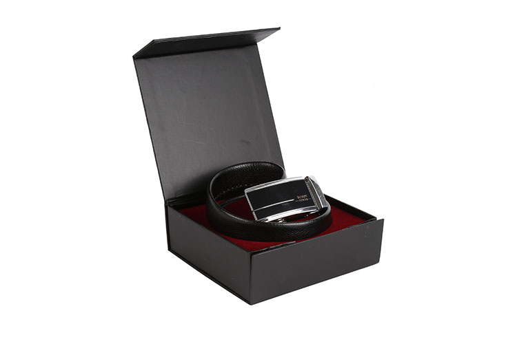 Custom Printed Luxury Paper Cardboard Design Your Logo Packaging Black Magnetic Gift Box(图3)