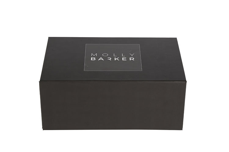 Luxury Custom Logo Folding Magnetic closure Black Paper Flat Packing Gift Box(图1)