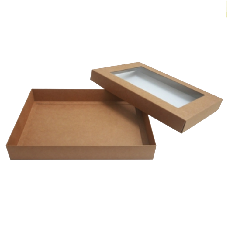 Wholesale Custom Square Black Cardboard Gift Window Box Packaging With Clear Window(图2)