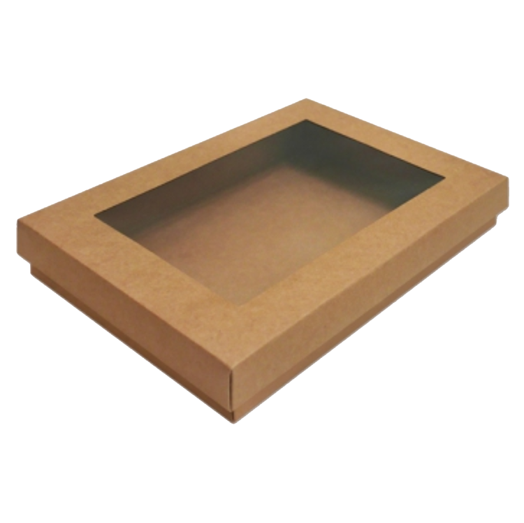 Wholesale Custom Square Black Cardboard Gift Window Box Packaging With Clear Window(图1)