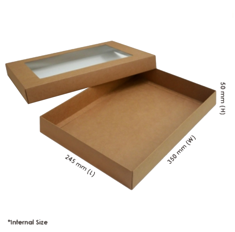 Wholesale Custom Square Black Cardboard Gift Window Box Packaging With Clear Window(图3)