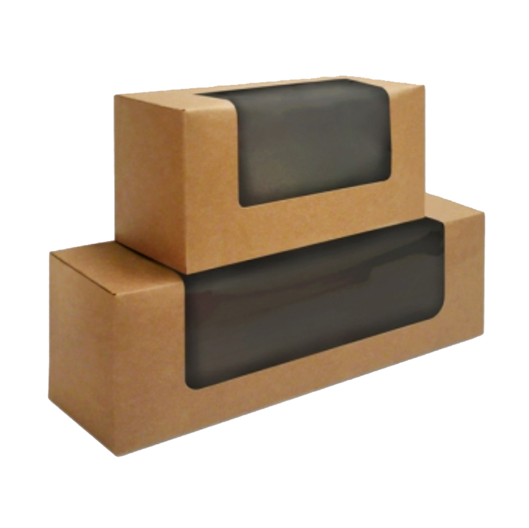 Large Custom Cardboard Gift Box Kraft Paper Window Packaging Box With Pvc Window(图1)