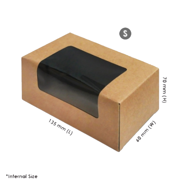 Large Custom Cardboard Gift Box Kraft Paper Window Packaging Box With Pvc Window(图3)