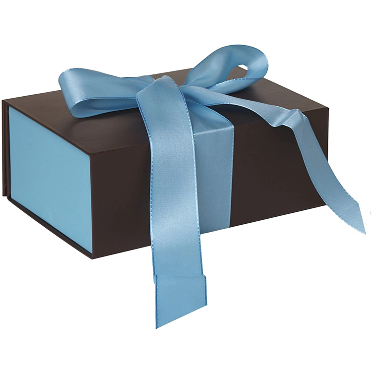 Magnetic folding luxury cardboard gift boxes with ribbons(图3)