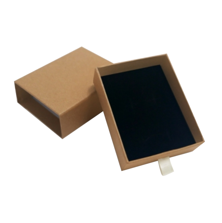Custom Printed Small Packaging Sliding jewelry Kraft paper Drawer Box(图4)