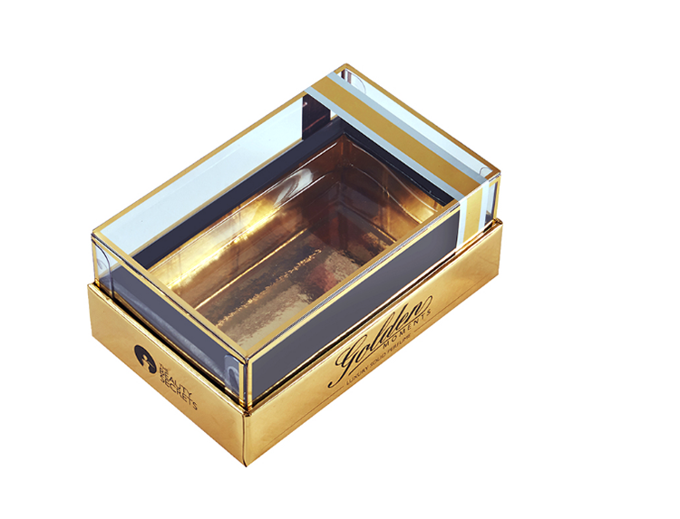 Gold Perfume 2-Piece Box with Plastic Cover(图1)