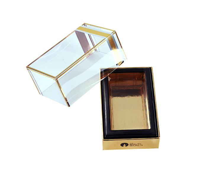 Gold Perfume 2-Piece Box with Plastic Cover(图2)