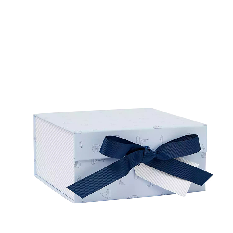Wholesale Custom Cardboard Foldable Paper Packaging Box Magnetic Magnet Ribbon Gift Box