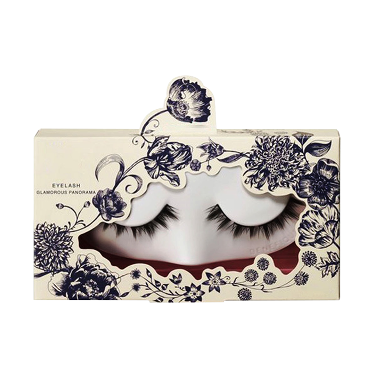 New Beautiful Unique plain empty paper eyelash packaging box custom logo(图3)