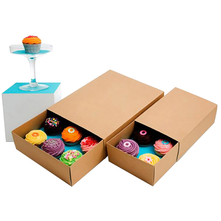 Wholesale Long Individual Cupcake Packages 6 Hole Mini Cupcake Boxes With Clear Window(图1)