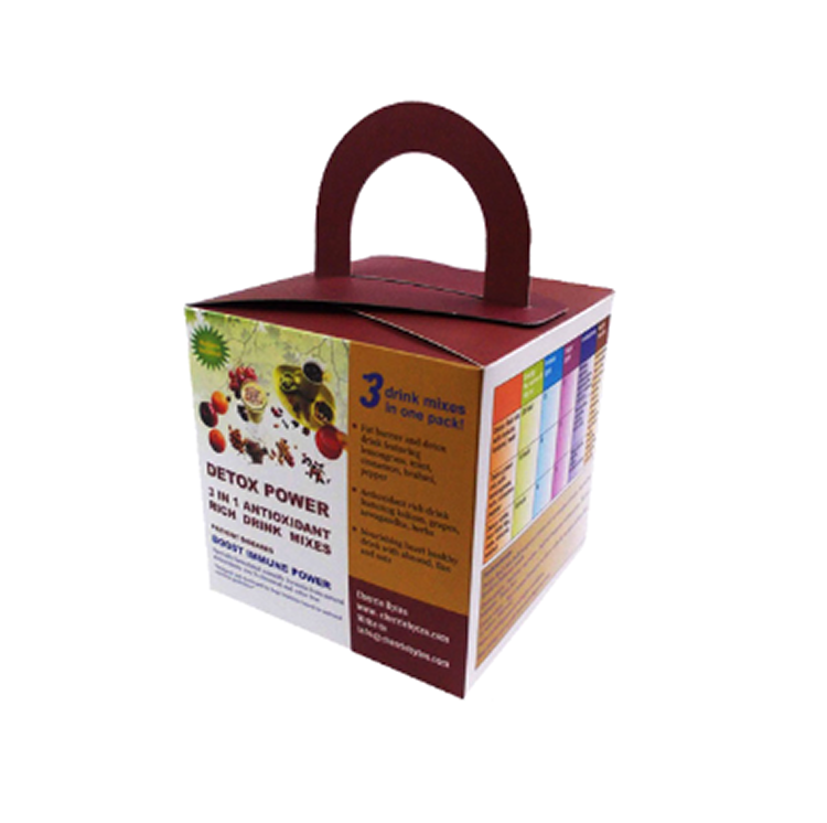Custom Design Food Grade Paper Packaging Box With Handle(图2)